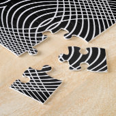 Monochrome Linien: Texturiertes abstraktes Design Puzzle (Seite)