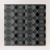 Monochrome Linien: Texturiertes abstraktes Design Puzzle (Horizontal)