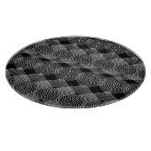 Monochrome Linien: Texturiertes abstraktes Design Schneidebrett (Ecke)
