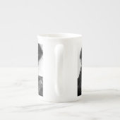 Monochrome Lips Specialty Mug  Elegant Black White Porzellantasse (Rückseite)