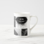Monochrome Lips Specialty Mug Elegant Black White Porzellantasse (Rechts)