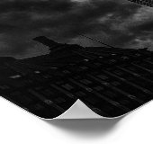 Monochrome London Skyline mit Big Ben und City Poster (Ecke)