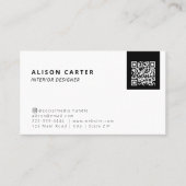 Monochrome Magie | QR-Code und Logo | Schwarz/Weiß Visitenkarte (Vorderseite)