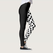 Monochrome Magie: Schwarz-Weiß-Gemustert Leggings (Rechts)