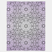 Monochrome Mandala Fleecedecke (Vorderseite)