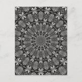 Monochrome Mandala Postkarte (Vorderseite)