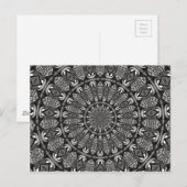 Monochrome Mandala Postkarte (Vorne/Hinten)