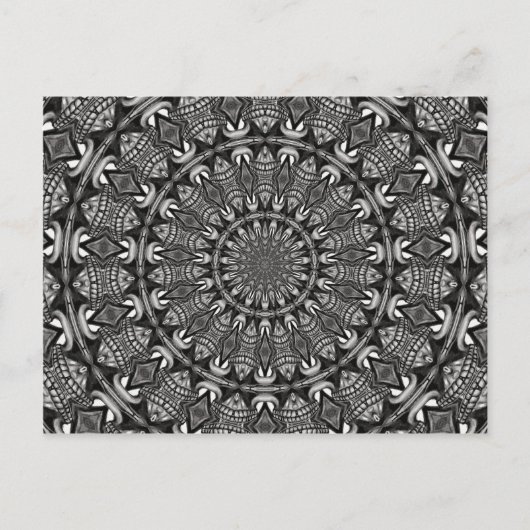 Monochrome Mandala Postkarte (Vorderseite)
