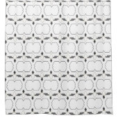 Monochrome Matrix Black Gray and Gold Accent Duschvorhang (Vorderseite)