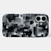 Monochrome Matrix-Mosaik Case-Mate iPhone Hülle (Rückseite (Horizontal))