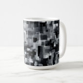 Monochrome Matrix-Mosaik Kaffeetasse (VorderseiteRechts)