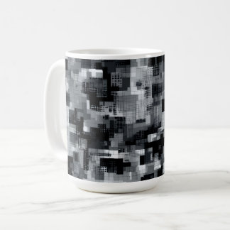 Monochrome Matrix-Mosaik Kaffeetasse