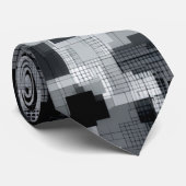 Monochrome Matrix-Mosaik Krawatte (Gerollt)