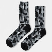 Monochrome Matrix-Mosaik Socken (Linkes Detail)