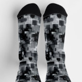 Monochrome Matrix-Mosaik Socken (Oben)