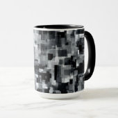 Monochrome Matrix-Mosaik Tasse (VorderseiteRechts)