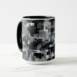 Monochrome Matrix-Mosaik Tasse