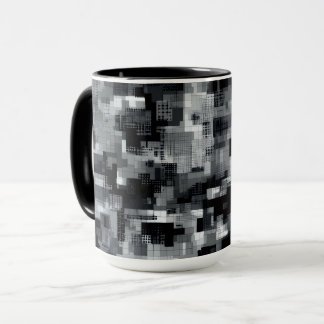 Monochrome Matrix-Mosaik Tasse