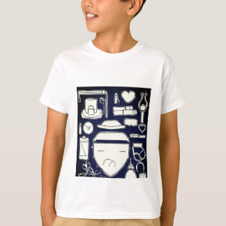 Monochrome Medizinische Icons Set T-Shirt