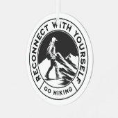 Monochrome Metallverzierung für Wanderer Ornament Aus Metall (Vorderseite links)