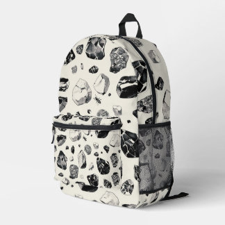 Monochrome Mineral Majestät Bedruckter Rucksack