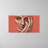 Monochrome Minimalismus Leinwand Art (Vorderseite)