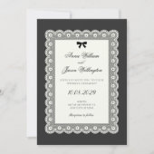 Monochrome minimalist elegant wedding  einladung (Vorderseite)