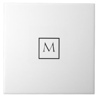Monochrome Minimalistisch-Rectangle-Monogramm Fliese