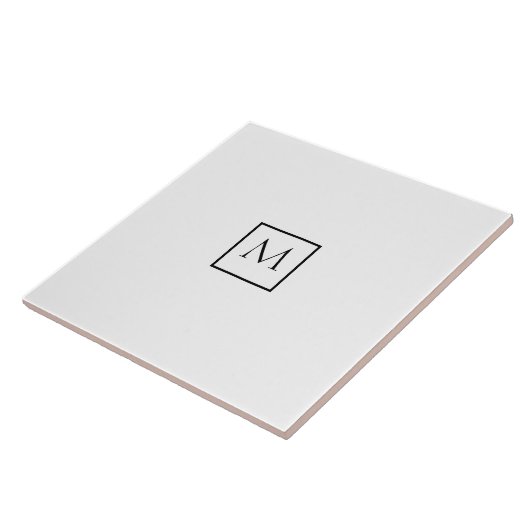 Monochrome Minimalistisch-Rectangle-Monogramm Fliese (Seite)