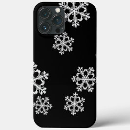 Monochrome Minimalistisch Snowflake Weihnachtsmust Case-Mate iPhone Hülle
