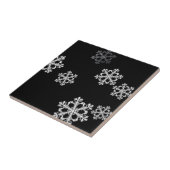 Monochrome Minimalistisch Snowflake Weihnachtsmust Fliese (Seite)