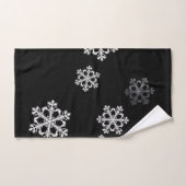 Monochrome Minimalistisch Snowflake Weihnachtsmust Handtuch (Handtuch)