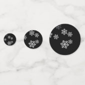 Monochrome Minimalistisch Snowflake Weihnachtsmust Konfetti (Rückseiten)
