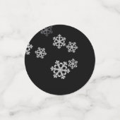 Monochrome Minimalistisch Snowflake Weihnachtsmust Konfetti (Klein Vorderseite)