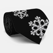 Monochrome Minimalistisch Snowflake Weihnachtsmust Krawatte (Gerollt)