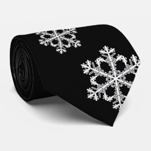 Monochrome Minimalistisch Snowflake Weihnachtsmust Krawatte