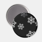 Monochrome Minimalistisch Snowflake Weihnachtsmust Magnet (Vorderseite/Rückseite)
