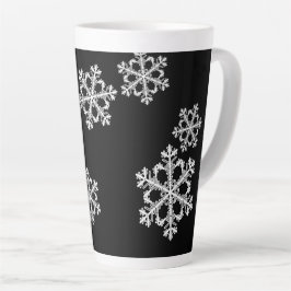 Monochrome Minimalistisch Snowflake Weihnachtsmust Milchtasse
