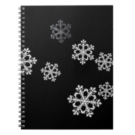 Monochrome Minimalistisch Snowflake Weihnachtsmust Notizblock