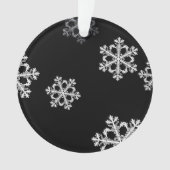 Monochrome Minimalistisch Snowflake Weihnachtsmust Ornament (Vorderseite)