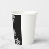 Monochrome Minimalistisch Snowflake Weihnachtsmust Pappbecher (Links)