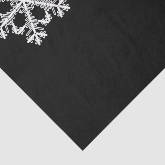 Monochrome Minimalistisch Snowflake Weihnachtsmust Seidenpapier (Detail)