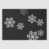 Monochrome Minimalistisch Snowflake Weihnachtsmust Seidenpapier (Vorderseite)