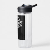 Monochrome Minimalistisch Snowflake Weihnachtsmust Trinkflasche (Links)