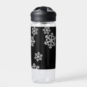 Monochrome Minimalistisch Snowflake Weihnachtsmust Trinkflasche