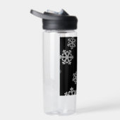 Monochrome Minimalistisch Snowflake Weihnachtsmust Trinkflasche (Rechts)