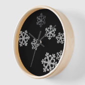 Monochrome Minimalistisch Snowflake Weihnachtsmust Uhr (Winkel)
