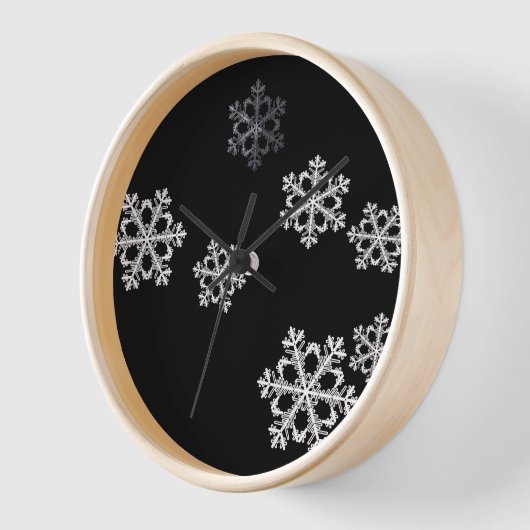 Monochrome Minimalistisch Snowflake Weihnachtsmust Uhr (Winkel)