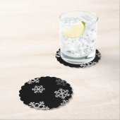 Monochrome Minimalistisch Snowflake Weihnachtsmust Untersetzer (Vor Ort)