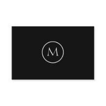 Monochrome Minimalistische Mit Monogramm EleganBla